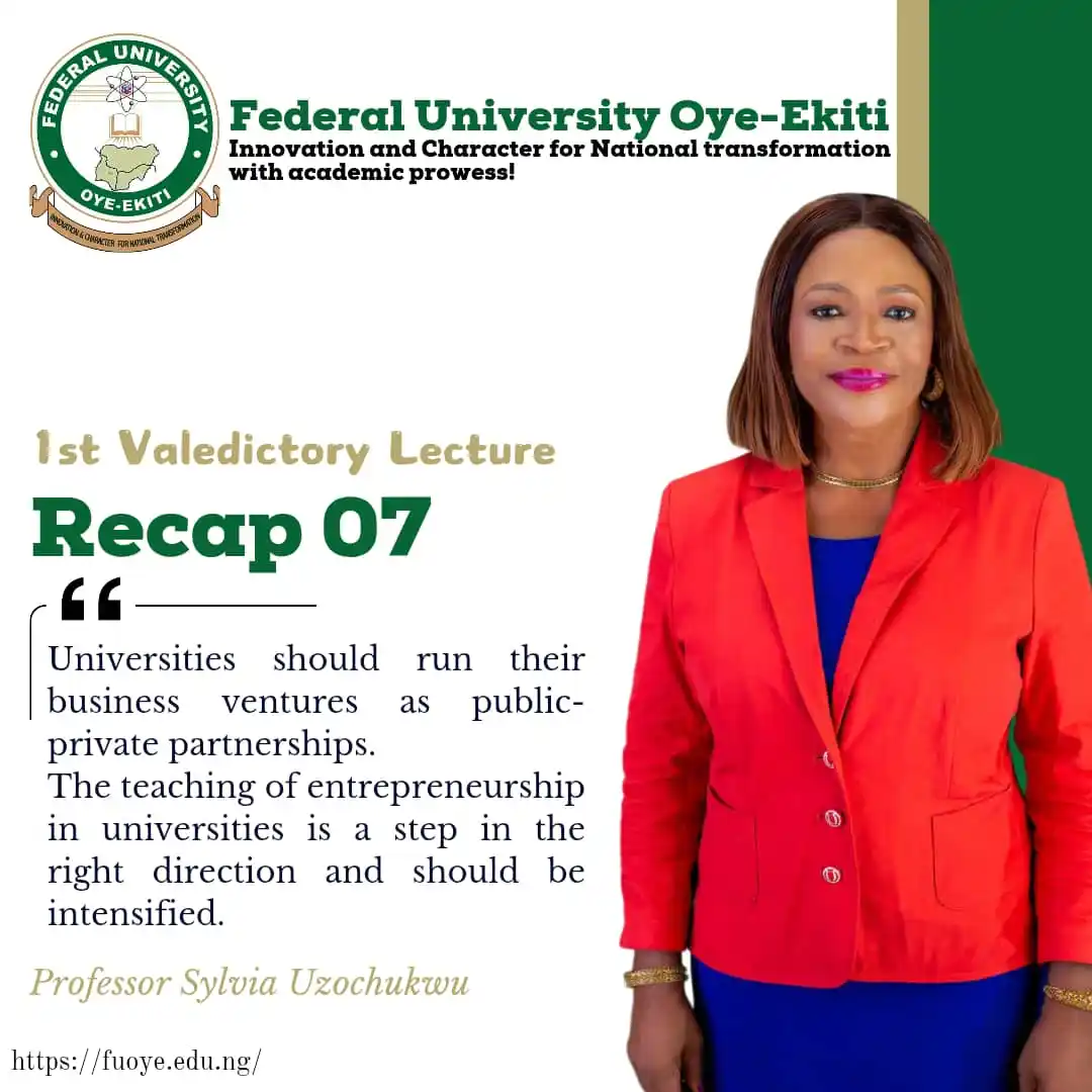 Image from Federal University Oye-Ekiti: 1st Valedictory Lecture, Federal University Oye-Ekiti - Professor Sylv...
