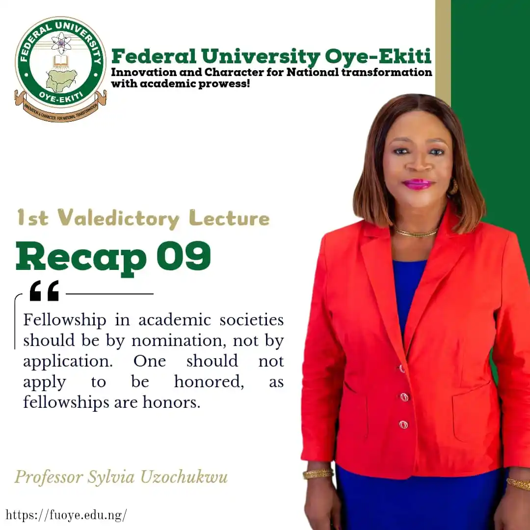 Image from Federal University Oye-Ekiti: 1st Valedictory Lecture, Federal University Oye-Ekiti - Professor Sylv...
