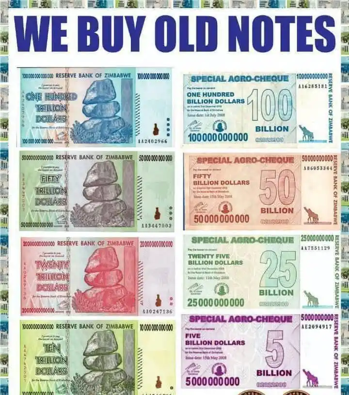 Image from BULAWAYO JOB UPDATES: *BUYING OLD, SOILED, TORN*   *USD🇺🇸*✅  *RANDS*✅ *ZIMBABWEAN TRILLION...