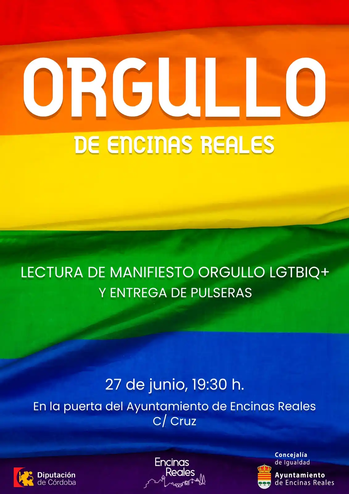 Image from Ayuntamiento de Encinas Reales: 🏳️‍🌈✨¡Celebremos el Orgullo en Encinas Reales!✨🏳️‍🌈  Este 27 de ju...