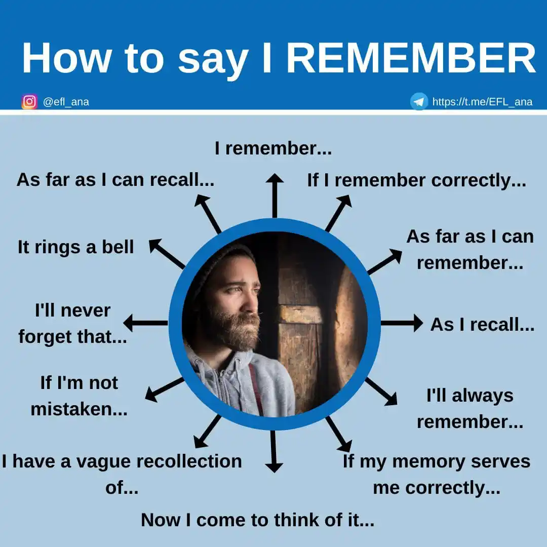 Image from EFL_ana English: 🔹Do you remember? 💭💧💭💧💭💧💭💧💭💧💭💧💭 🔹<a class="text-blue-5...