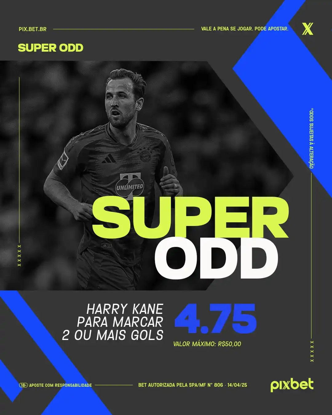 Image from Canal Pixbet Oficial: 🎯 Harry Kane pra decidir!  A odd tá daquele jeito pra quem acredita q...