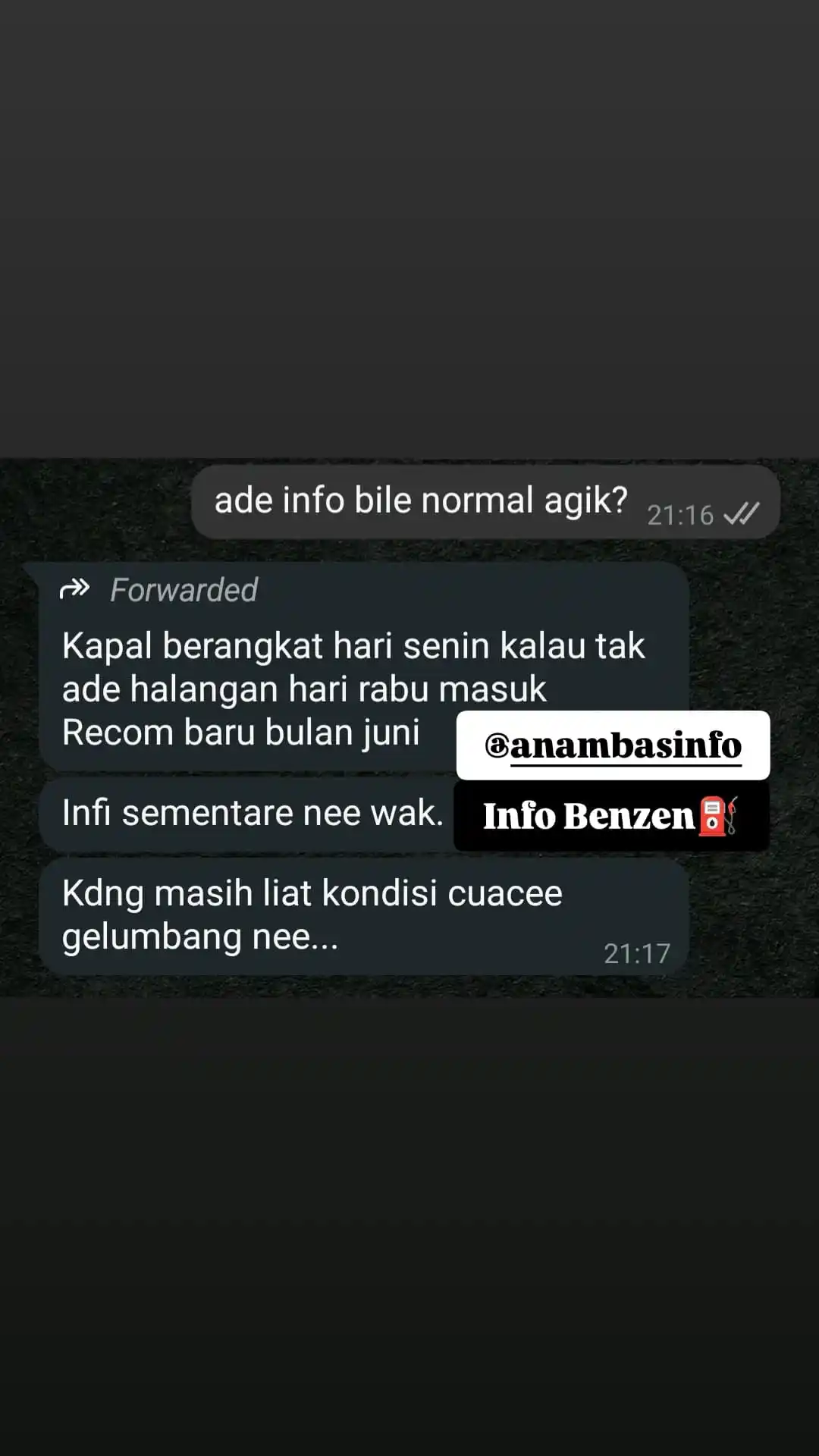 Image from @anambasinfo: Info Benzen⛽. <a class="text-blue-500 hover:underline cursor-pointer" ...