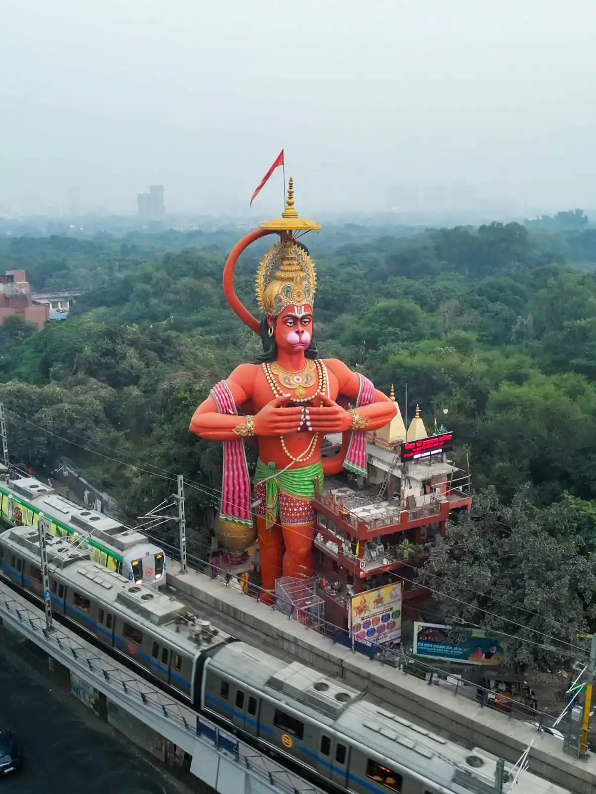 Image from SATYAM SANĀTANAḤ: Jai Shree Ram 🙏 📍: 108ft Hanuman Mandir, Karol Bagh 🚈: Nearest M...