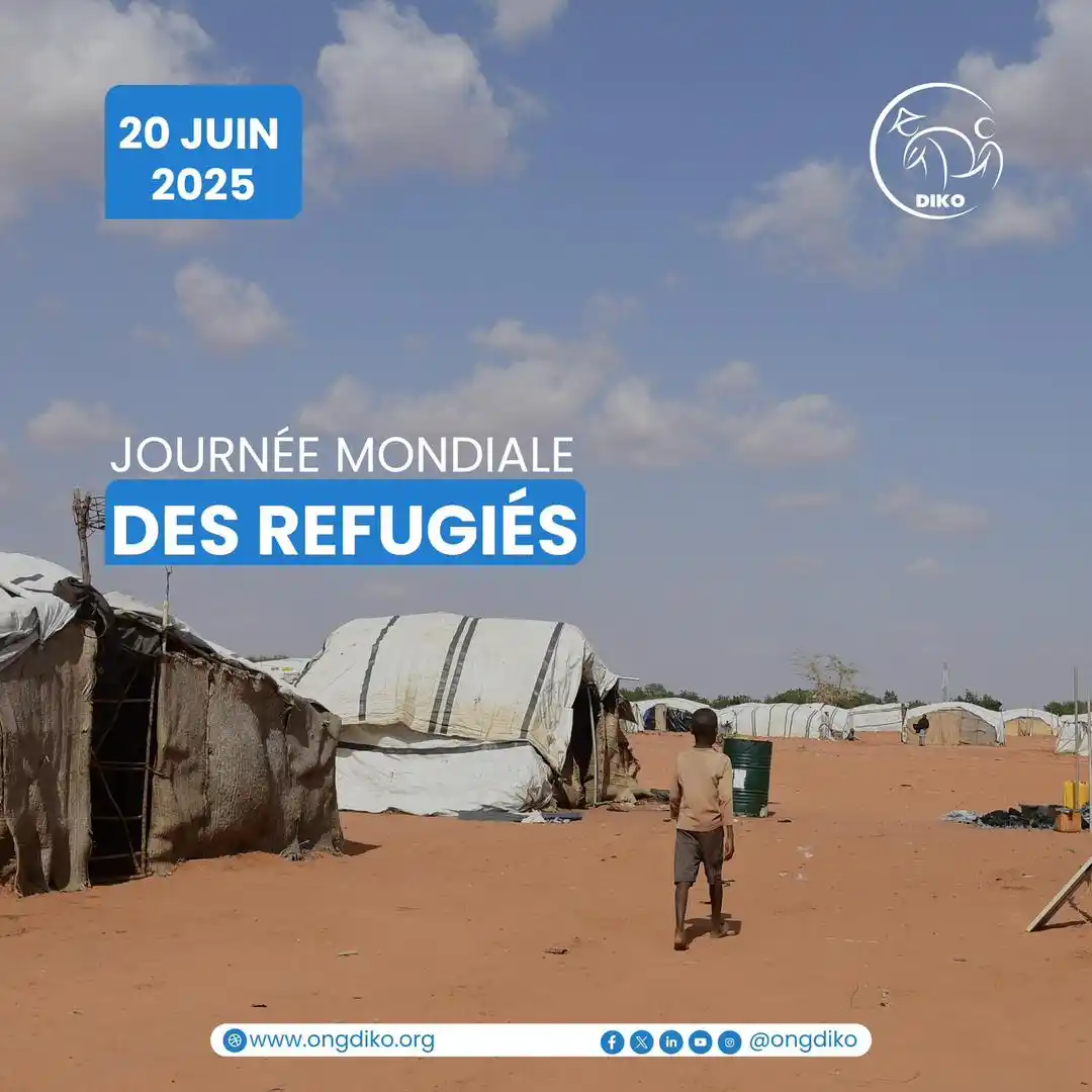 Image from ONG DIKO: 🌍✨ **Journée mondiale des réfugiés** ✨🌍  Aujourd’hui, nous unissons ...