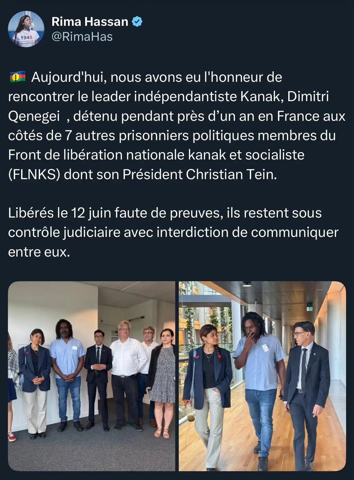 Image from Marion Maréchal 🇫🇷: LFI, Rima Hassan, toujours contre la France.  __ 📲 Relayez sur X : ht...