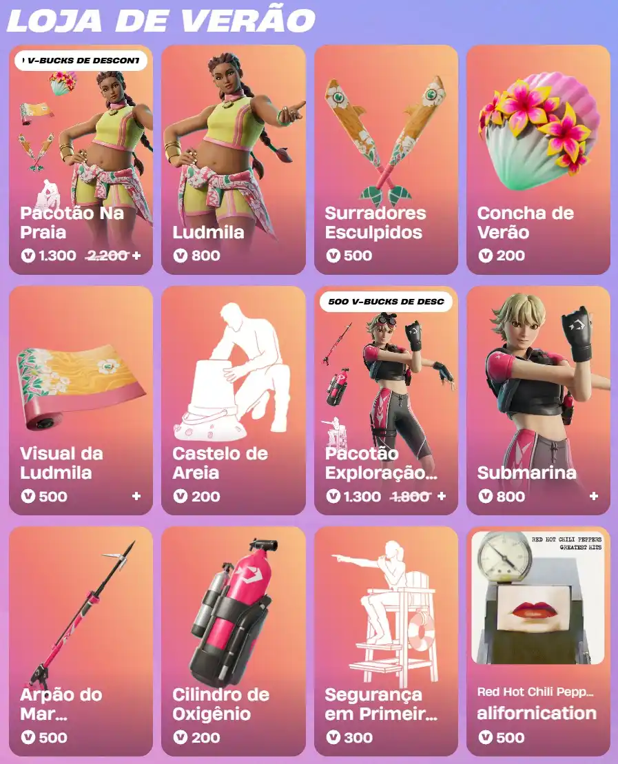 Image from 📢 FORTNITE BRASIL - Notícias & Vazamentos: 🌞 Novos cosméticos de Verão chegaram à Loja de Itens!  ⛱️ Considere u...