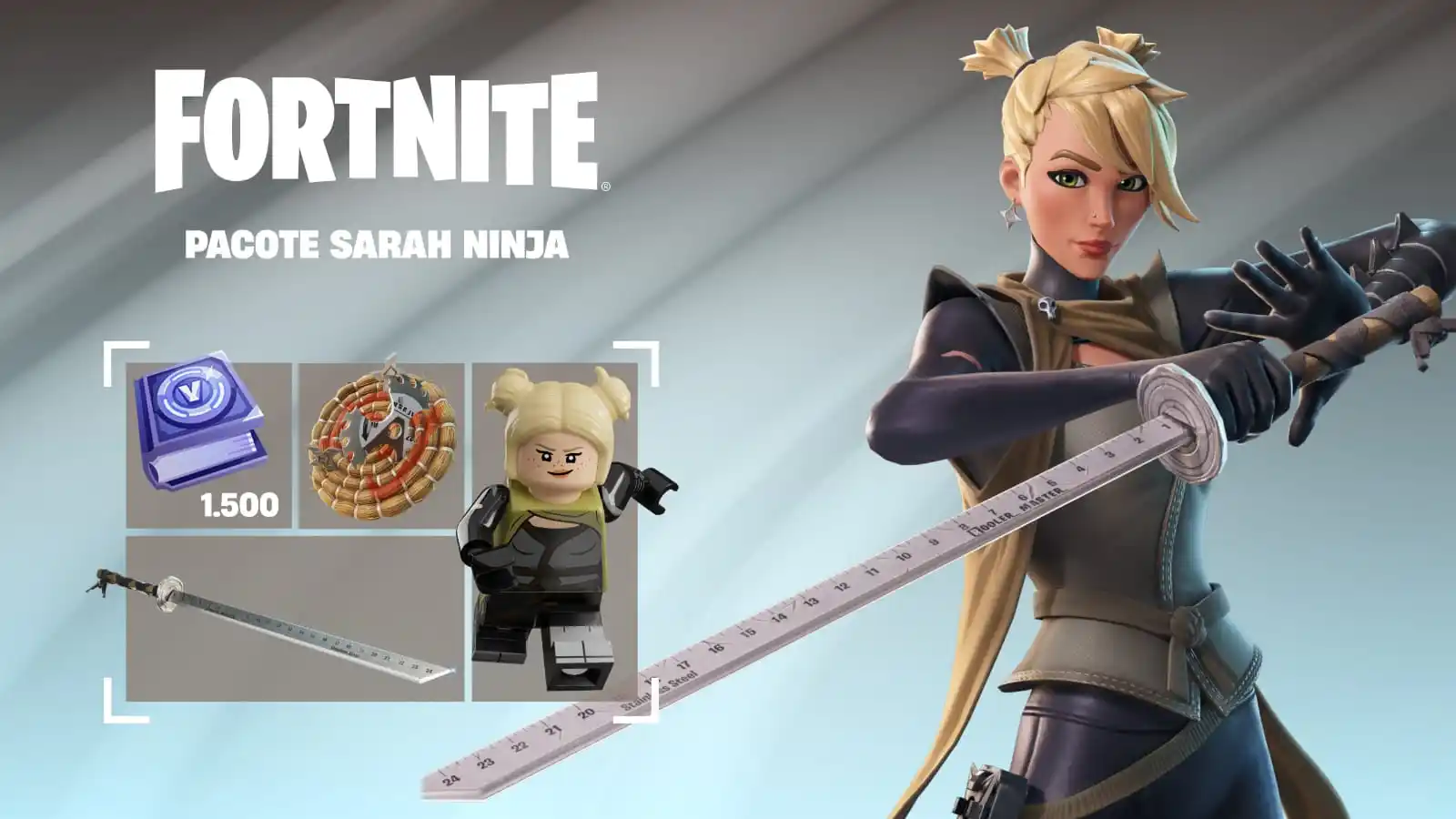 Image from 📢 FORTNITE BRASIL - Notícias & Vazamentos: 🏷️ O Pacote Sarah Ninja está disponível na Loja de Itens! 💰 Preço: ...