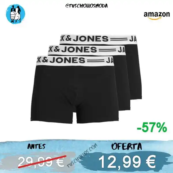 Image from tuschollosmoda!!!👟 Ofertas Y Chollos en Ropa,  Moda,  Zapas y Belleza: *🤩 PACK DE 3 CALZONCILLOS JACK&JONES* <a class="text-blue-500 hover:u...