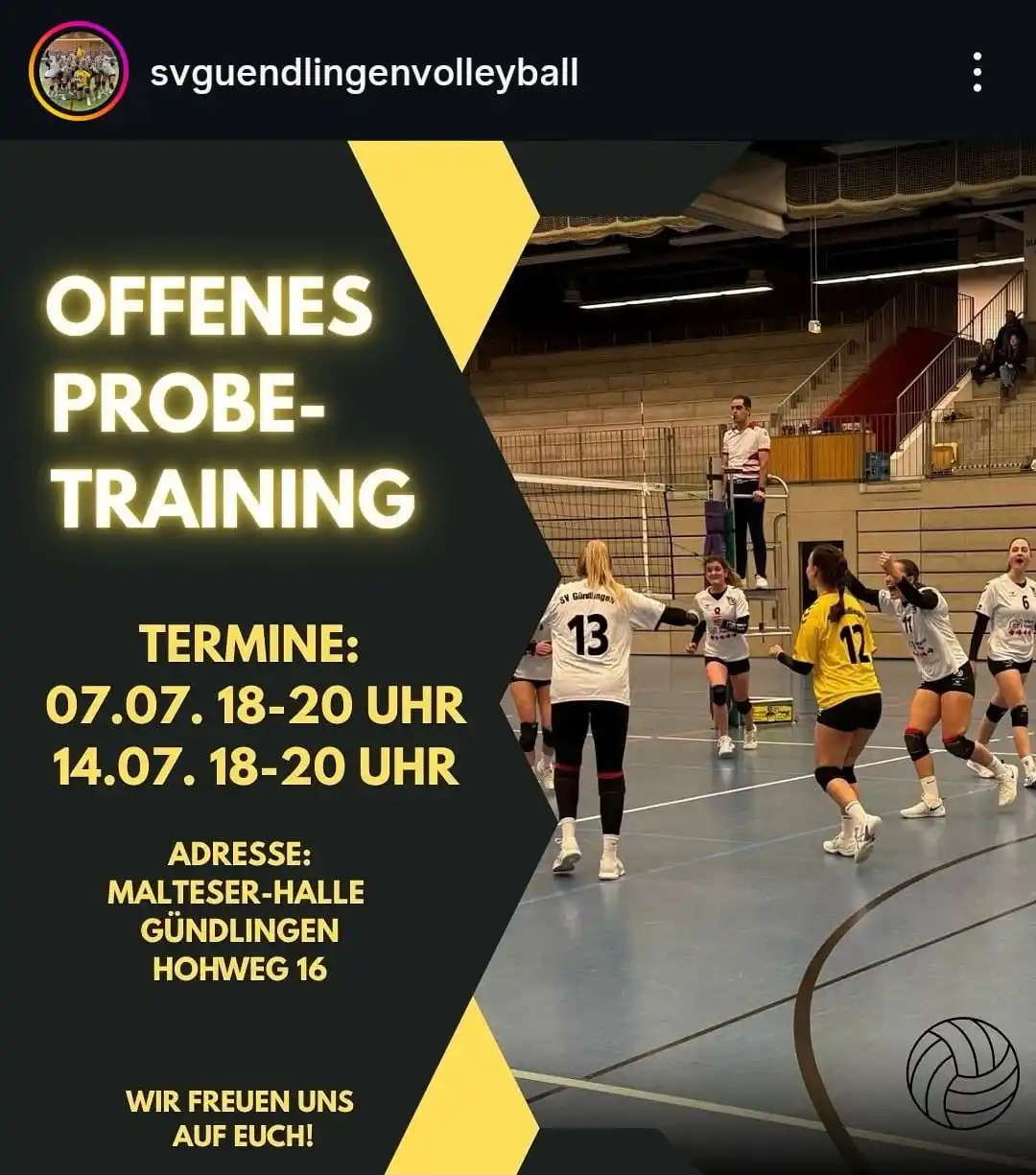 Image from SV Gündlingen : *Volleyballinteressierte Mädels aufgepasst und Kalender gezückt zum Te...