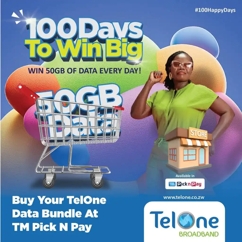Image from TelOne Zimbabwe: Want to WIN 50GB of data EVERY DAY? It’s easy! Just buy your TelOne ...