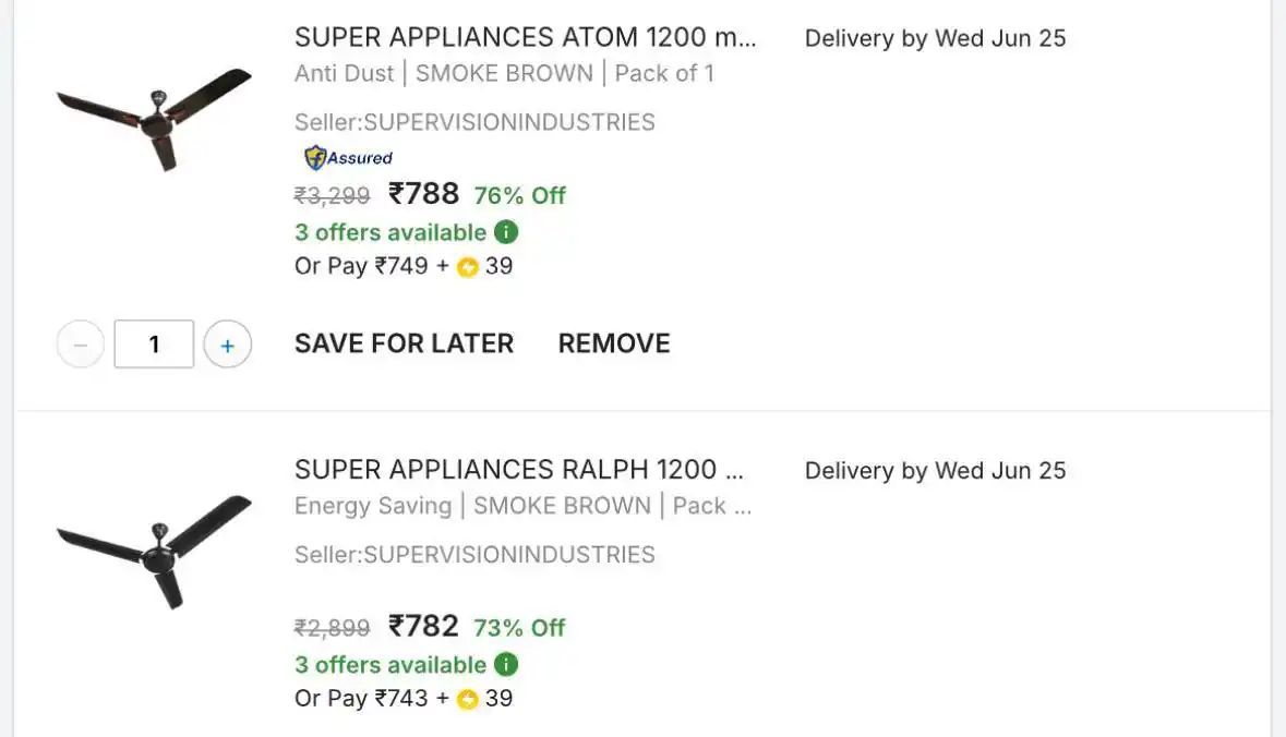 Image from OID Loot • Deals • Offers: 1200 mm Ceiling Fan 782 : https://bit.ly/4edtu8k 788 : https://bit.ly...