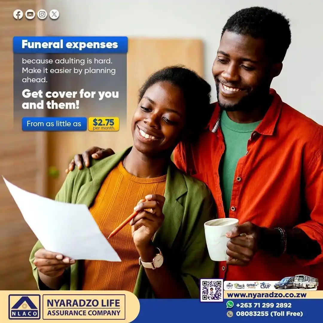 Image from Nyaradzo Group : Because adulting is real — secure your future for just $2.75/month!  <...
