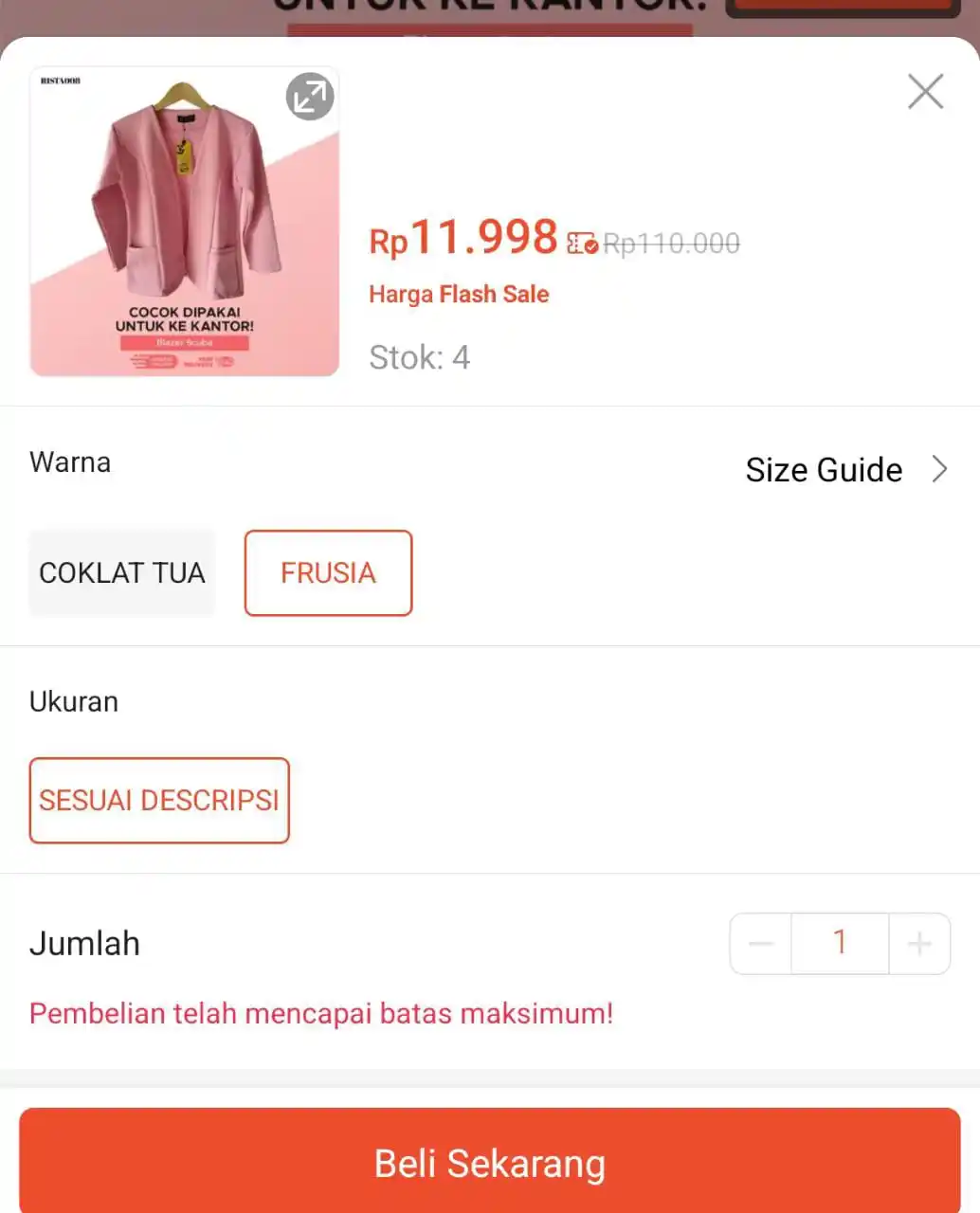 Image from PROMO SHOPEE 🔥: Blazer Wanita Hijab Rp11.998. Dapatkan sekarang juga di Shopee! https:...