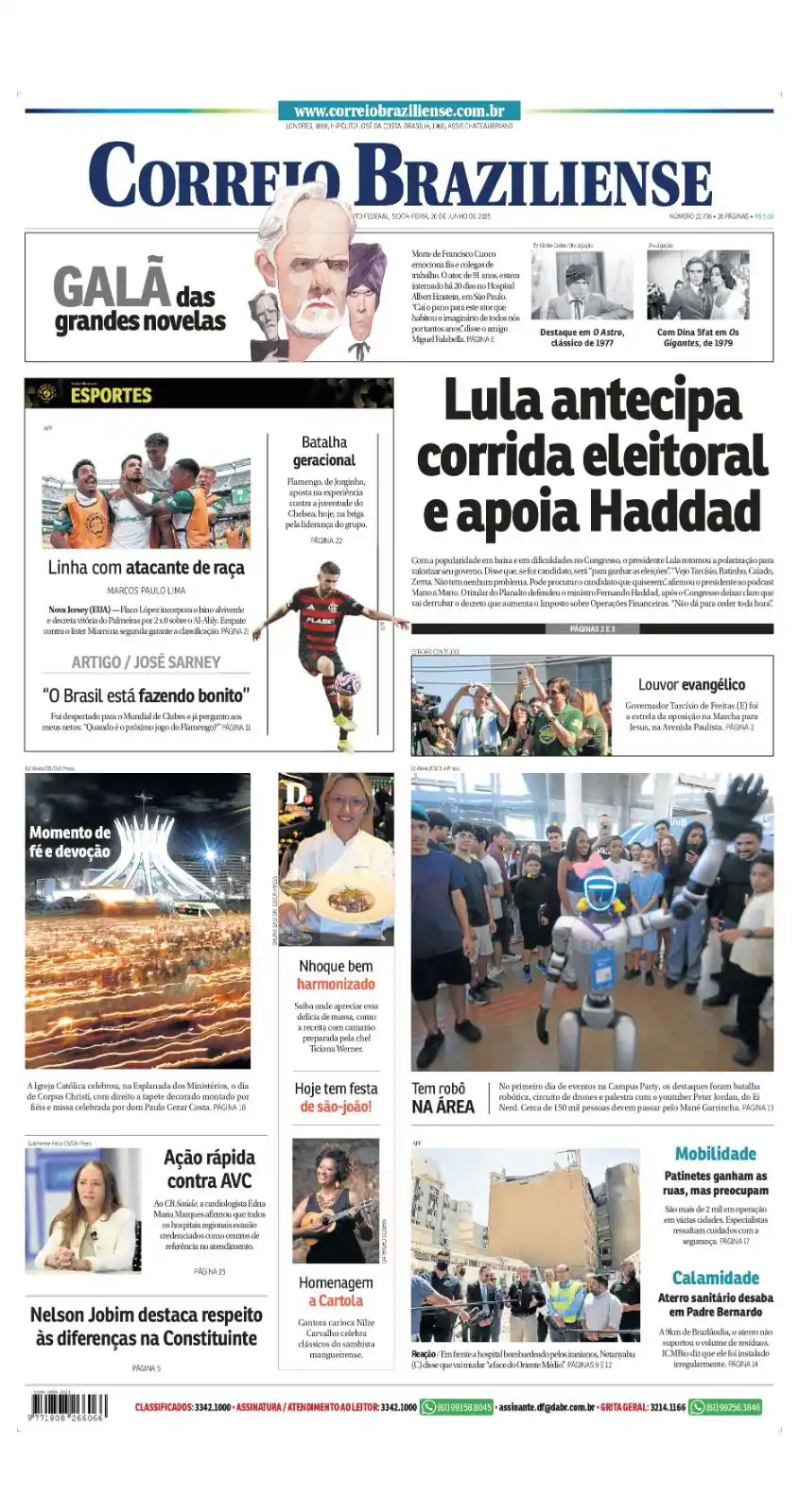 Image from Correio Braziliense: *Bom dia!* *Confira os destaques do Correio Braziliense desta sexta-f...