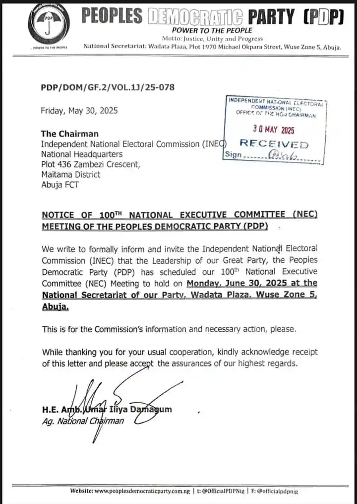 Image from Mummy Last Card: BREAKING NEWS: Absence of National Secretary Signature, INEC Rejects P...