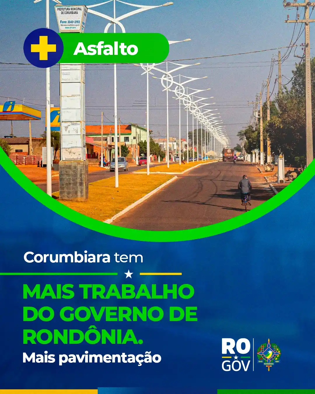 Image from Governo de Rondônia: ✅ Corumbiara tem mais trabalho do governo de Rondônia! É mais seguran...