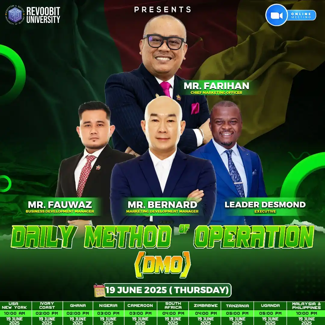 Image from Revoobit Official Channel: 🚀 *DAILY METHOD OF OPERATION (DMO) - INCOME PRODUCING ACTIVITIES* 🚀 ...