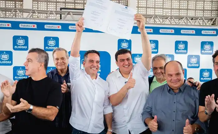 Image from Jornal Extra Alagoas: *Dantas e Carlos assinam ordem de serviço para UPA em Rio Largo*  Publ...