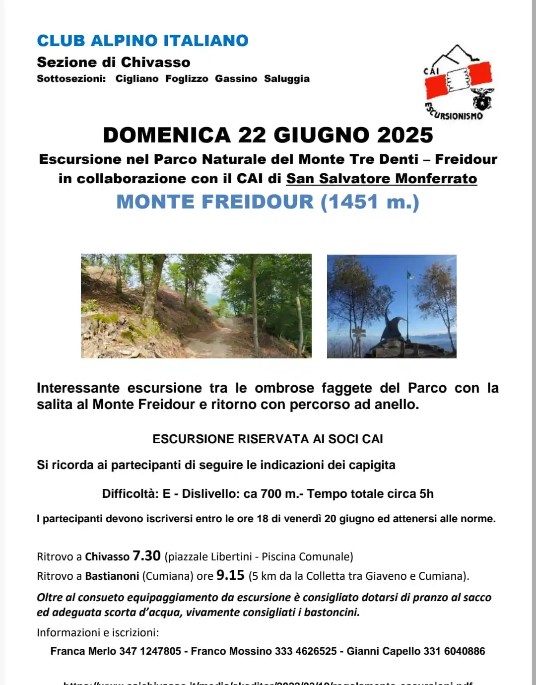 Image from CAI Chivasso: Domenica 22 giugno - Escursione al monte Freidour (parco Tre Denti-Fre...