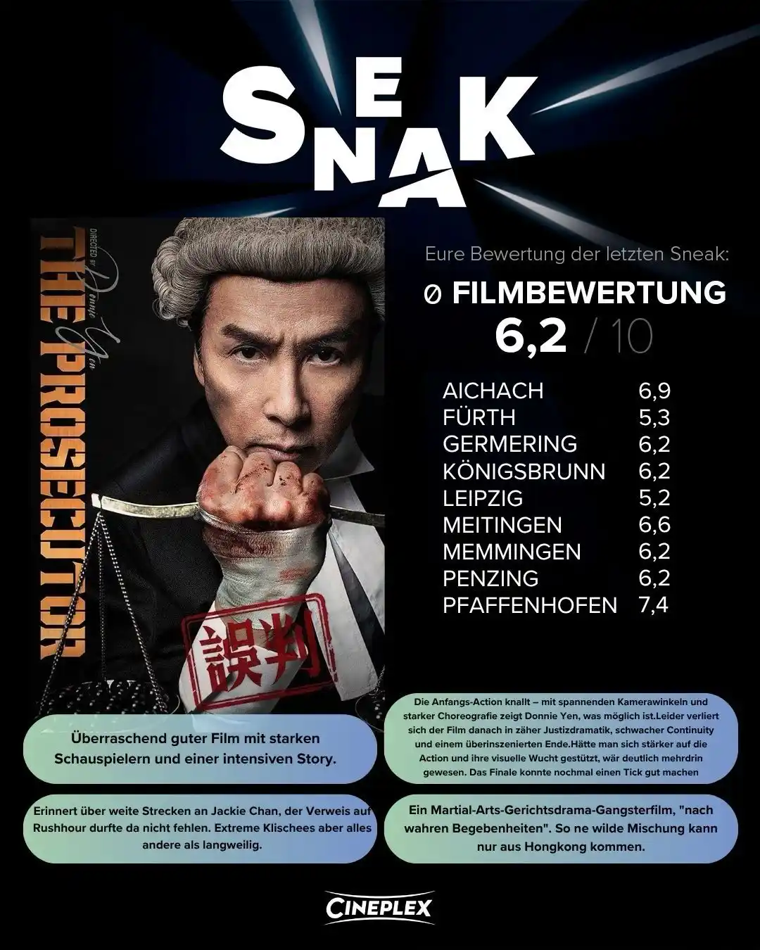 Image from Cineplex Memmingen Kinonews 🍿🎬: Ein knallharter Mix aus Gerichtsdrama, Gangsterfilm und Martial-Arts-A...