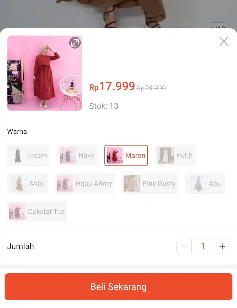 Image from PROMO SHOPEE 🔥: Gamis Rp17.999. Dapatkan sekarang juga di Shopee! https://s.shopee.co....