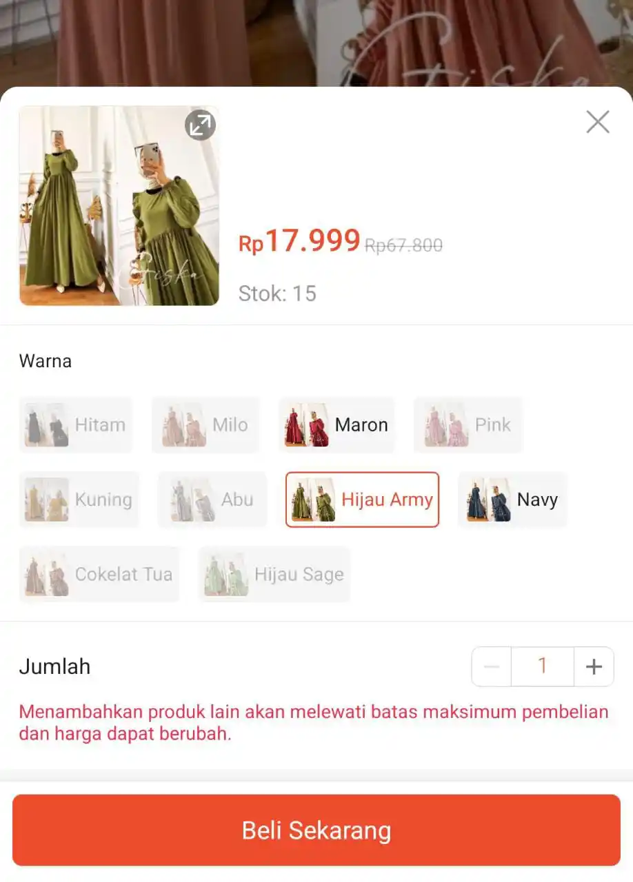 Image from PROMO SHOPEE 🔥: Gamis Rp17.999. Dapatkan sekarang juga di Shopee! https://s.shopee.co...