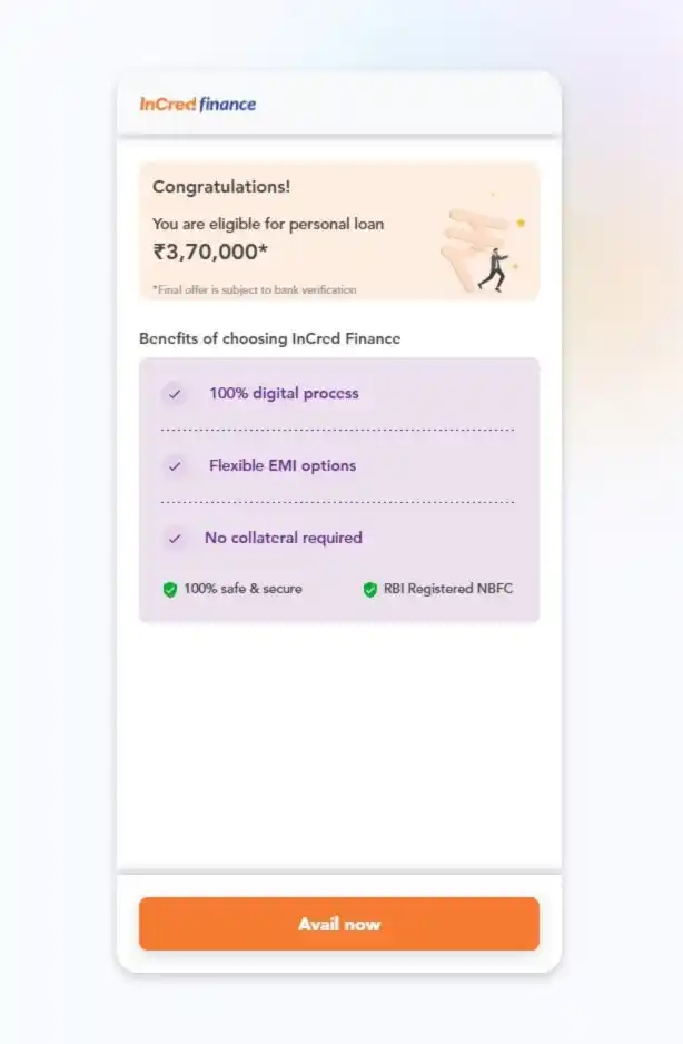 Image from MD Financial services: ⭐⭐ GOOD NEWS FROM INCRED Upto⭐⭐ ➡️ Minimum Monthly Salary = 15K + (In...