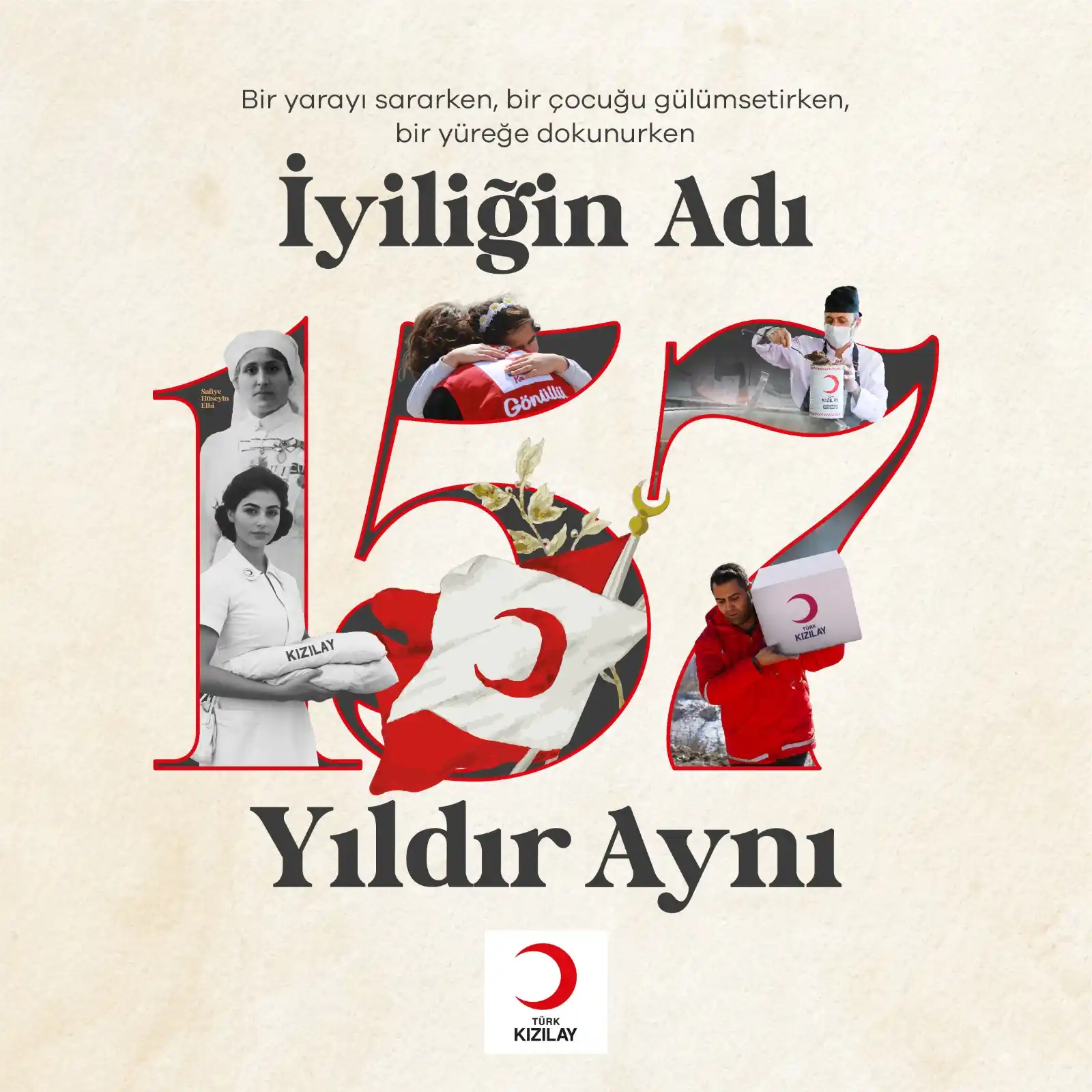 Image from Kızılay: İyiliğin Adı 157 Yıldır Aynı…🌙  Bir yarayı sarmak, bir çocuğu gülümse...
