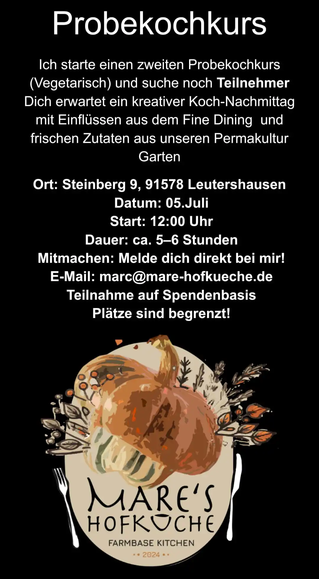 Image from regionaL Leutershausen: *Mare's Hofküche in Steinberg* _Vom Garten in die Küche auf dem Permak...