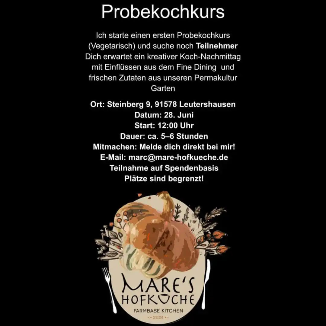 Image from regionaL Leutershausen: *Mare's Hofküche in Steinberg* _Vom Garten in die Küche auf dem Permak...