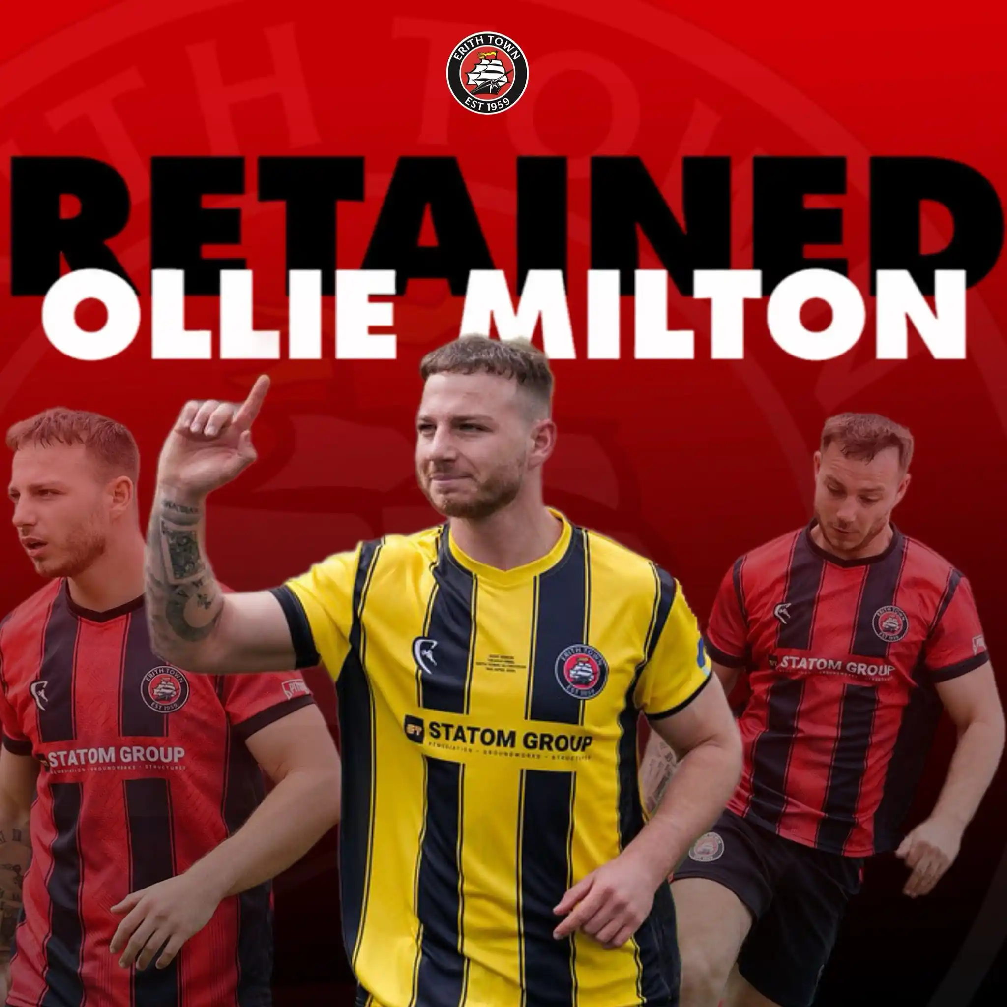 Image from Erith Town FC: 🥛 | MILTON’S THE MAN  Ollie, ollie, ollie!  Oi, oi, oi!  That’s the c...