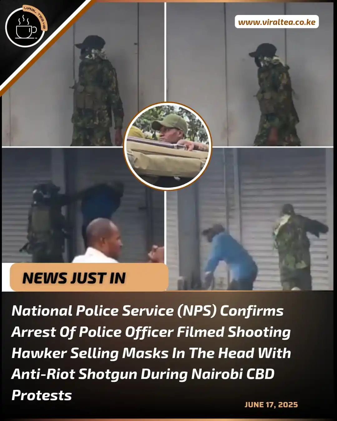 Image from Viral Tea Ke: *NEWS JUST IN:* National Police Service (NPS) confirms arrest of polic...