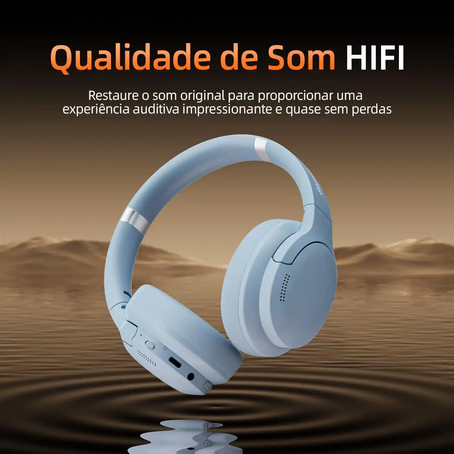 Image from OFERTÔMETRO 🛍️ cupons e promoções absurdas: 🚨 Oferta Amazon Basike Fone de Ouvido Bluetooth, ANC Cancelamento de...