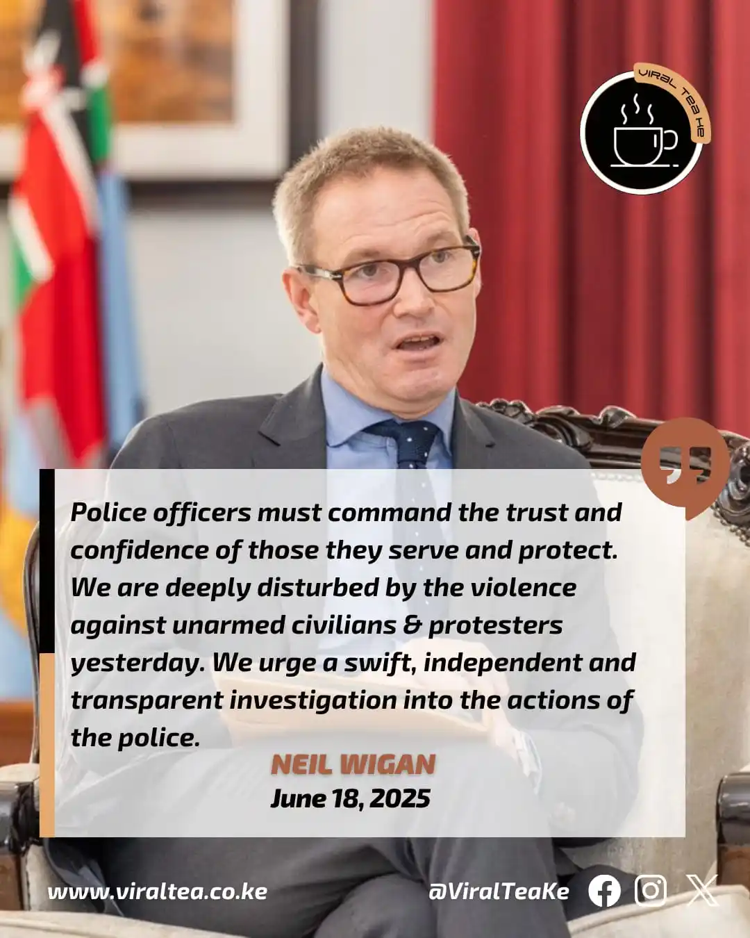 Image from Viral Tea Ke: Police officers must command the trust and confidence of those they se...