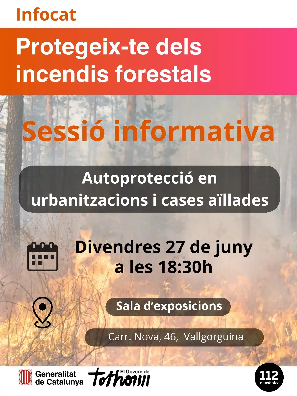 Image from Ajuntament de Vallgorguina: 🔥 Protegeix-te dels incendis forestals!  📍 Sessió informativa per a ...