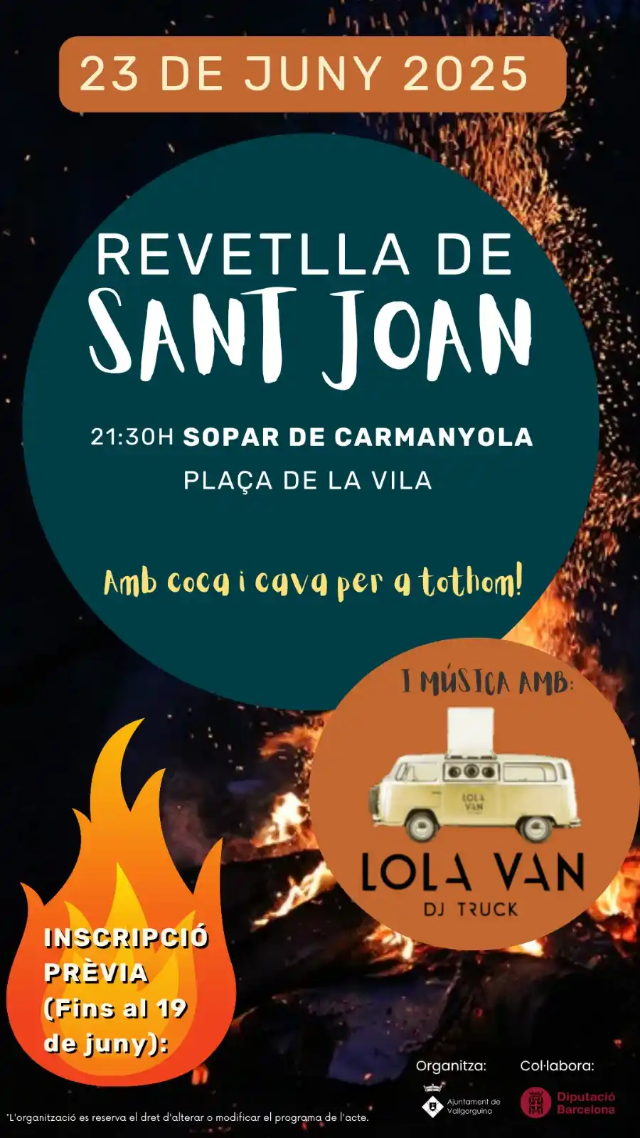 Image from Ajuntament de Vallgorguina: 🎆 Revetlla de Sant Joan a <a class="text-blue-500 hover:underline cur...