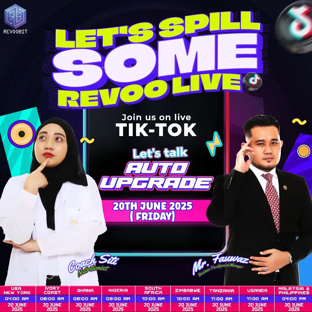 Image from Revoobit Official Channel: *REVOO LIVE-LET'S SPILL SOME!* 🎉🎉 Join us for an exciting *TikTok L...