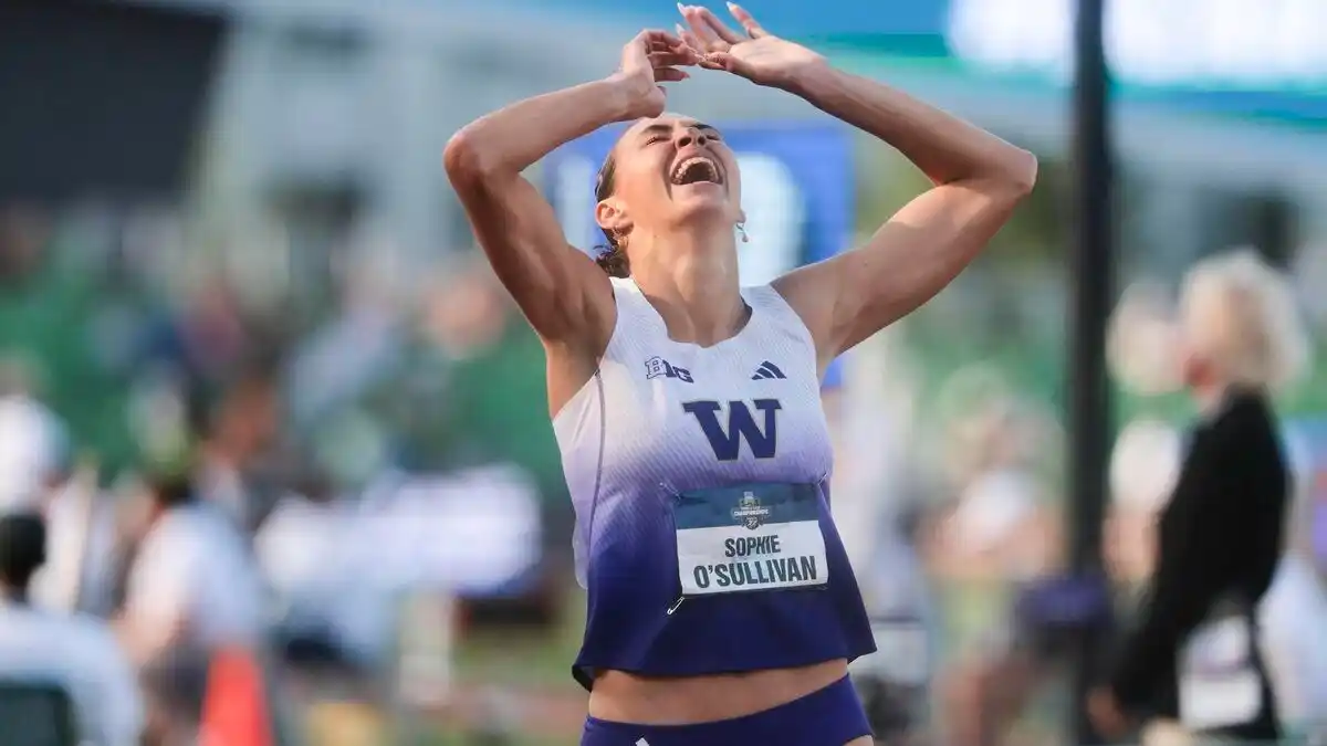 Image from Irish Examiner: *Sophie O'Sullivan sprints to victory at NCAA Championships* With a d...