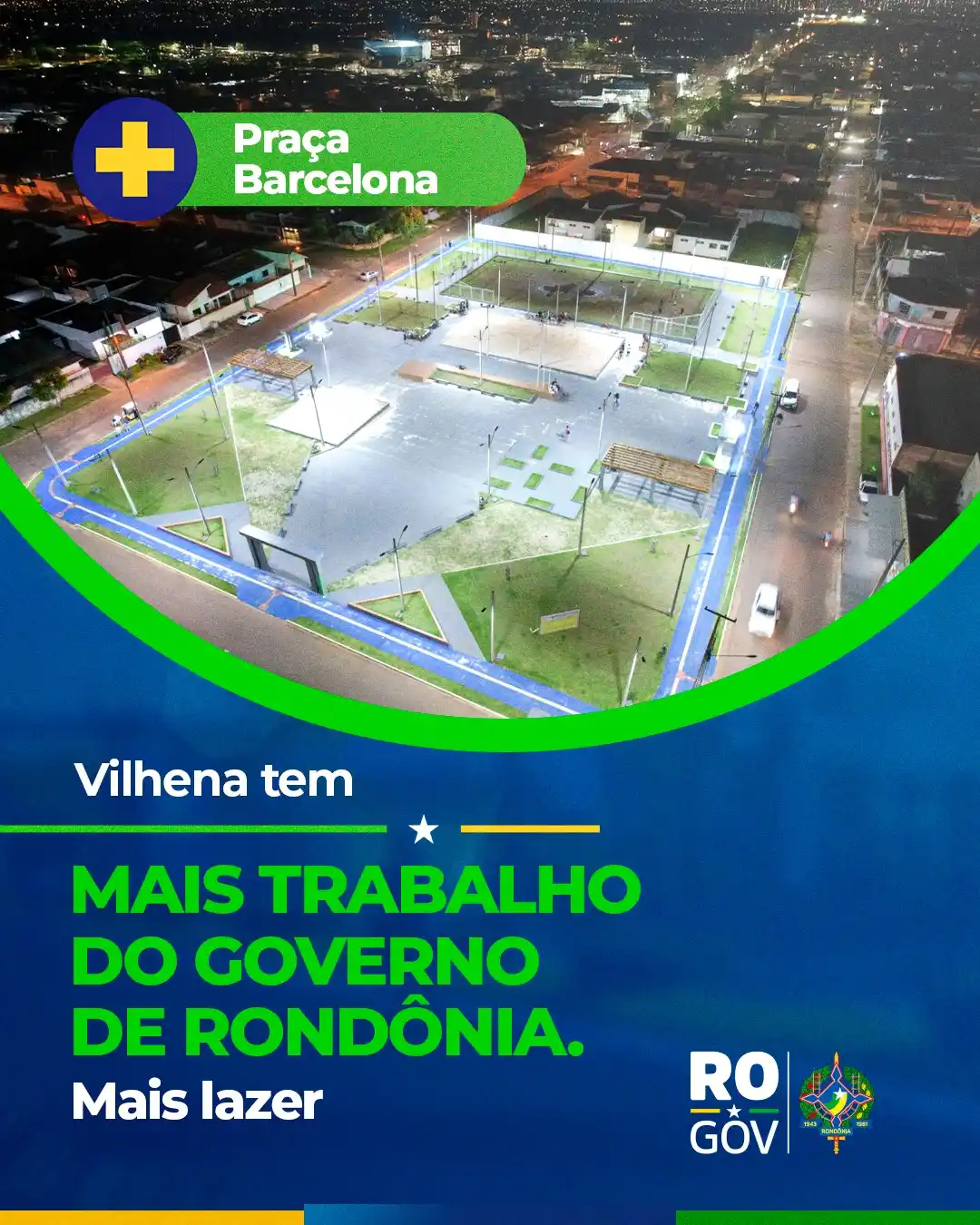 Image from Governo de Rondônia: ✅ Vilhena recebe mais investimentos do governo de Rondônia!  A Praça B...