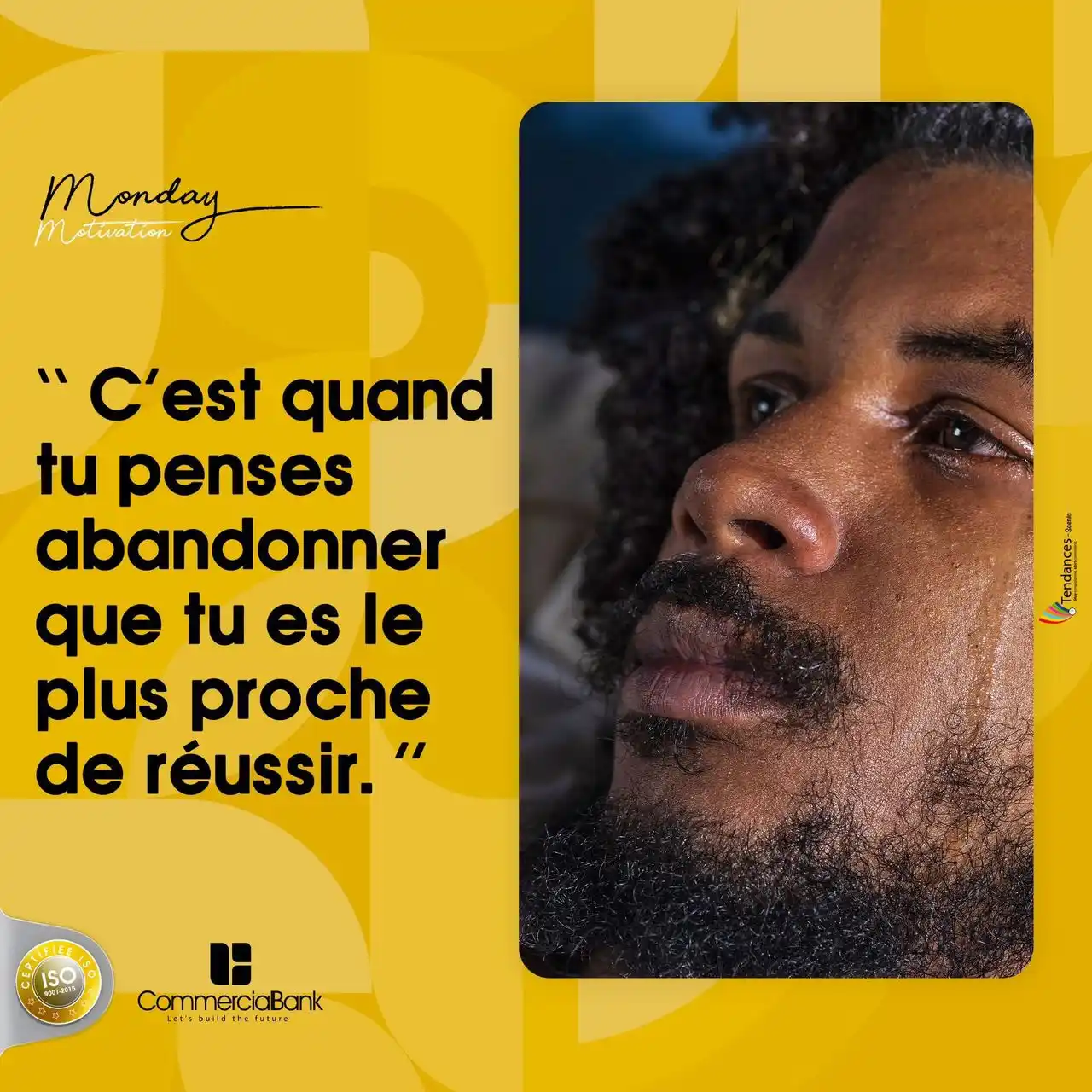 Image from Commercial Bank: Vous doutez ? C’est normal. En pleine préparation ? Fatigué(e) ? Voici...