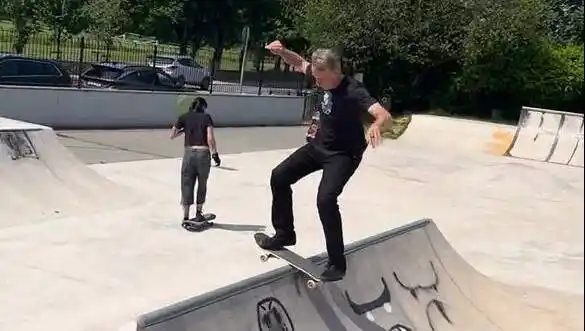 Image from Irish Examiner: *Watch* : Legendary skateboarder Tony Hawk filmed skating in Mallow ht...