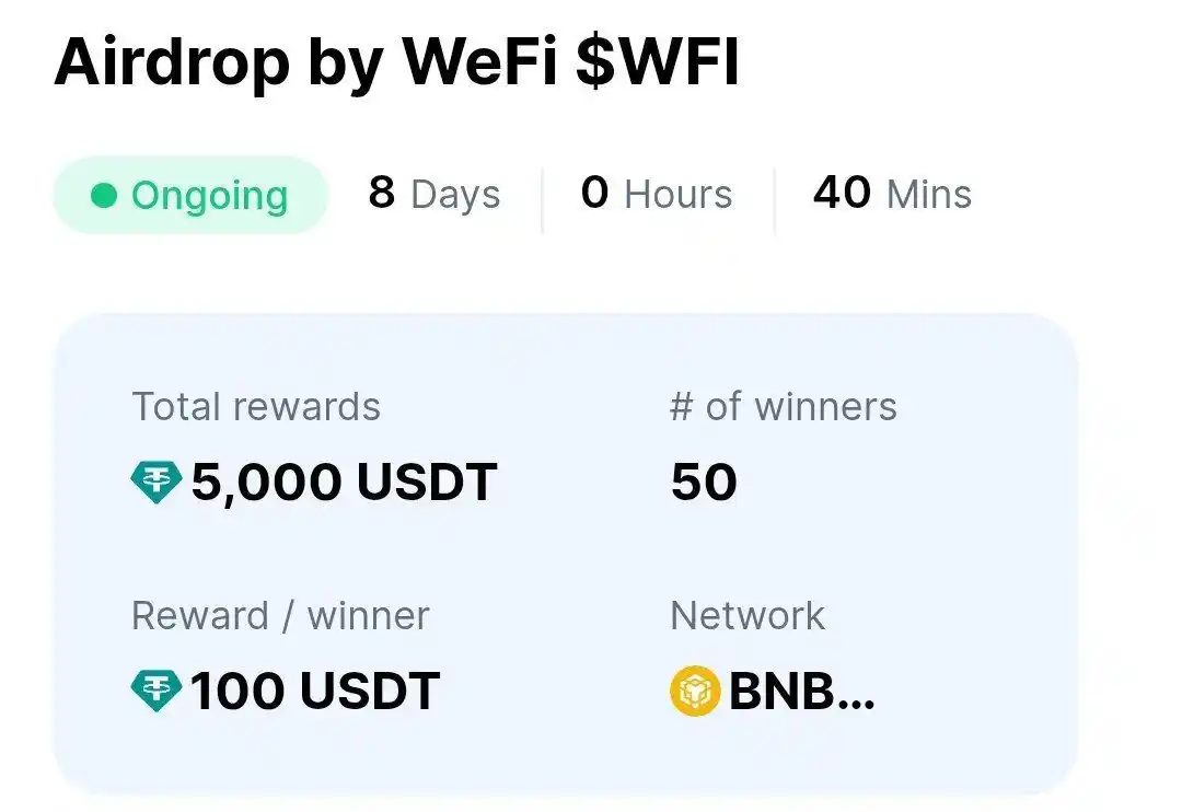 Image from Web3 Alphas 🤴 : WeFi x CMC Airdrop (BSC) Reward: $100 Winners: 50 Link: https://coi...