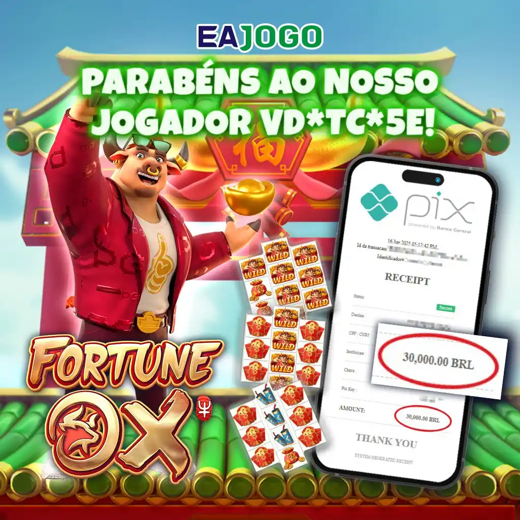 Image from EABET| Canal Official ®: 🚨Alerta de Jackpot da Fortune OX!🚨 👏📣Parabéns ao nosso sortudo jo...