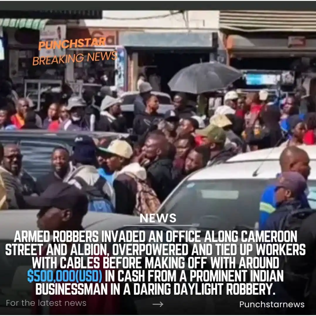 Image from Punchstar Entertainment Media: Armed robbers invaded an office along Cameroon Street and Albion, over...
