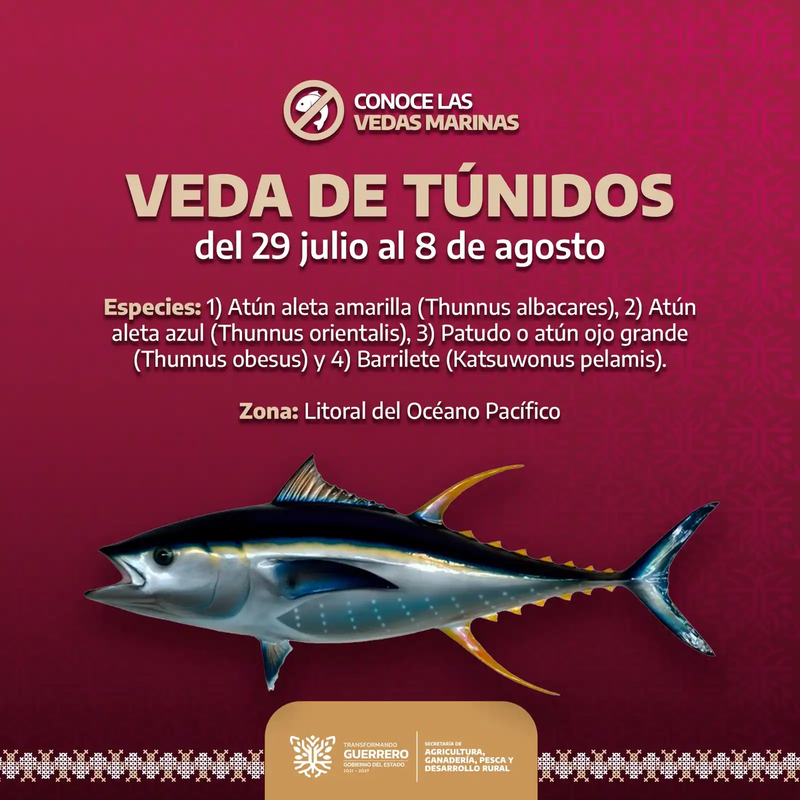 Image from SAGADEGRO: ⚠️ ¡Atención pescadores! ⚠️ A partir del 29 de julio y hasta el 8 de a...