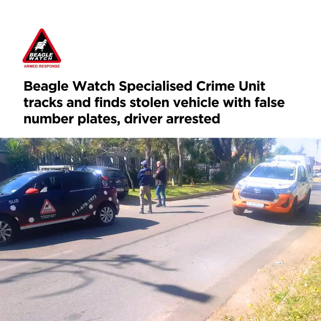 Image from Beagle Watch Armed Response: *Beagle Watch team finds stolen vehicle in Discovery* On Tuesday, our...
