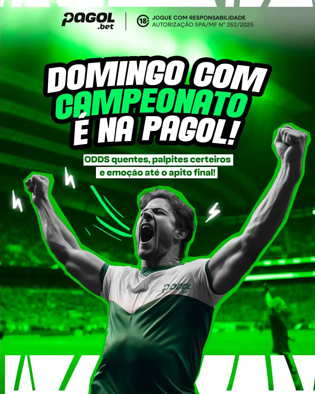 Image from Pagol | Oficial: Domingão de campeonato pede o quê? Palpite na veia e emoção até o apit...