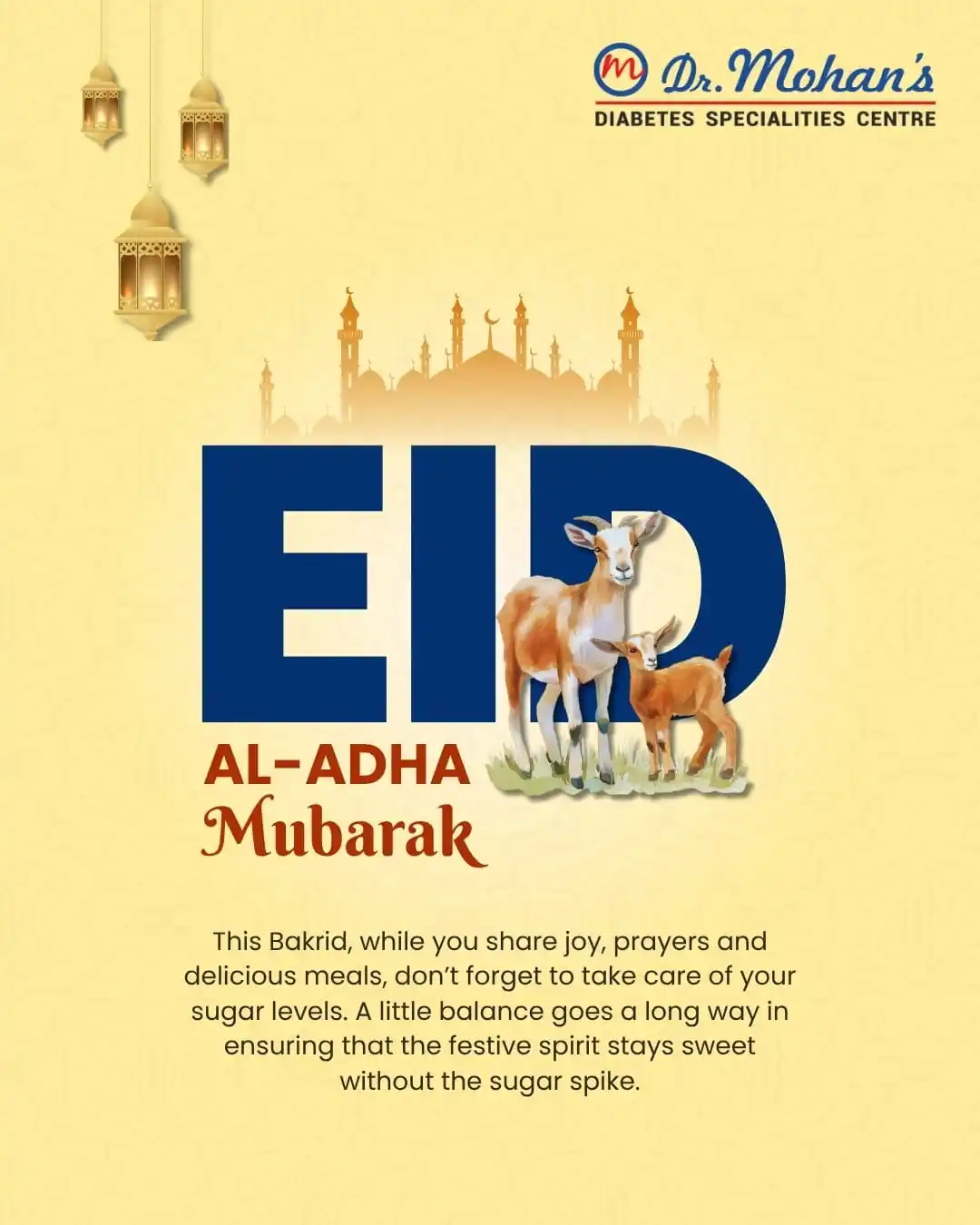 Image from Dr V Mohan: Eid al-Adha Mubarak! Wishing you all a happy and healthy Bakrid  <a cl...