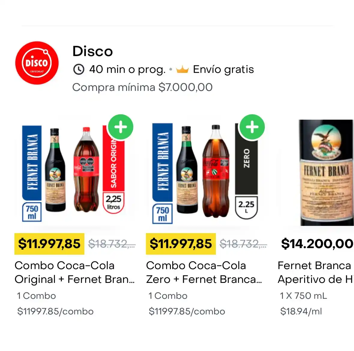 Image from Rappi - Promos y Cupones 🤑: Fernet con Coca por $12mil gente, el regalo definitivo del día del Pad...